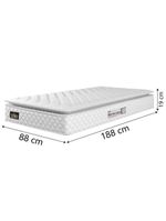 Cama Box Solteiro Colchão Espuma D33 Pillow Top New Millenium 88x188x57cm Branco Hellen – Suporta Até 120 Kg Por Pessoa