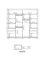 Guarda Roupas Casal Ripado Espelho 2 Portas 4 Gavetas Eloa