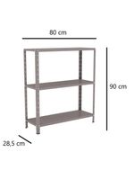 Estante Aço 3 Prateleiras Eaf007 Cinza