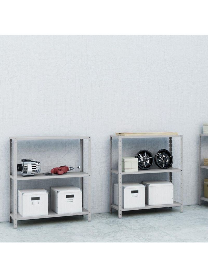 Estante Aço 3 Prateleiras Eaf007 Cinza