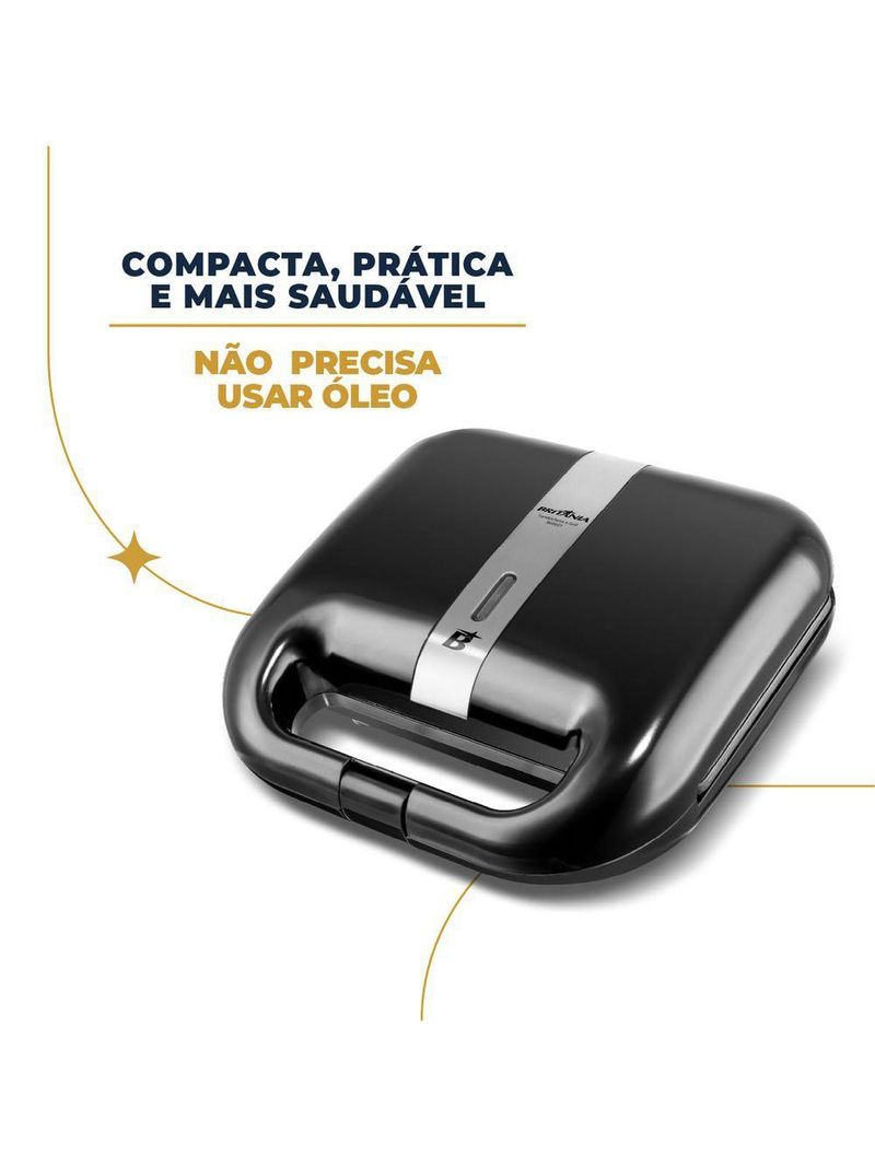 Sanduicheira E Grill Britânia 2 Em 1 750W BGRE01 110V