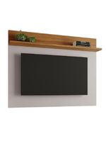 Painel Para Tv Smart Até 50 Polegadas Nt 1185 Notável Off White / Freijó Trend 1,35m Preto
