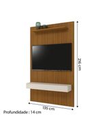 Painel TV Até 55" Ripado Egeo Com Nicho 1,35m Cedro