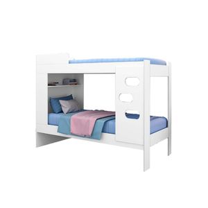 Beliche Floripa Para Colchão 0,88m Com Nicho Organizador J&a Branco Branco