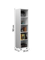 Armário Multiuso Para Quarto Com Chave E Rodízios 1 Porta Lune Branco J&a Branco