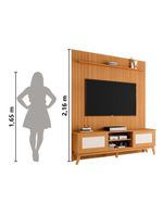 Rack Bancada Cairo Com Painel Para Tv Até 75"  Egeo Cedro