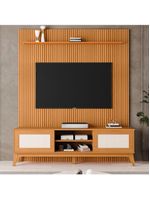 Rack Bancada Cairo Com Painel Para Tv Até 75"  Egeo Cedro
