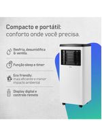 Ar Condicionado Portátil HQ 10500 BTUs Frio Monofásico Branco HQ-AP10500FW 127V
