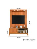 Rack Bancada Aruba Com Painel Para Tv Até 55 Polegadas Egeo