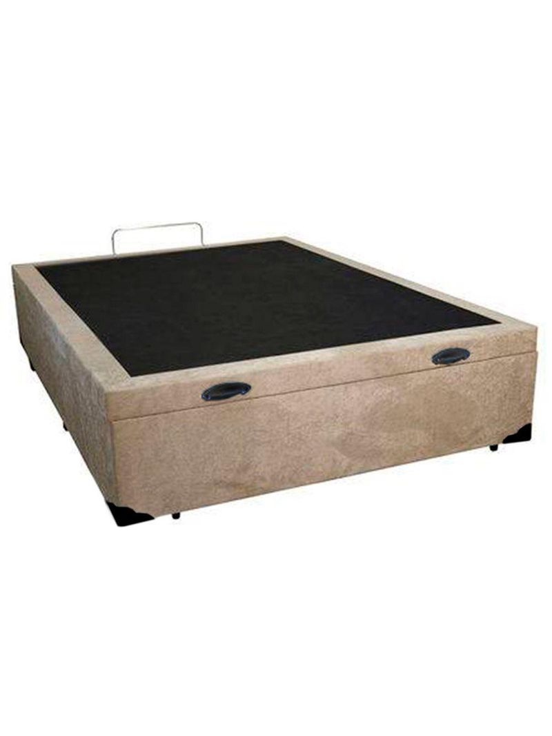 Cama Box Baú Casal Suede SerenePrime Bege 138x188x44