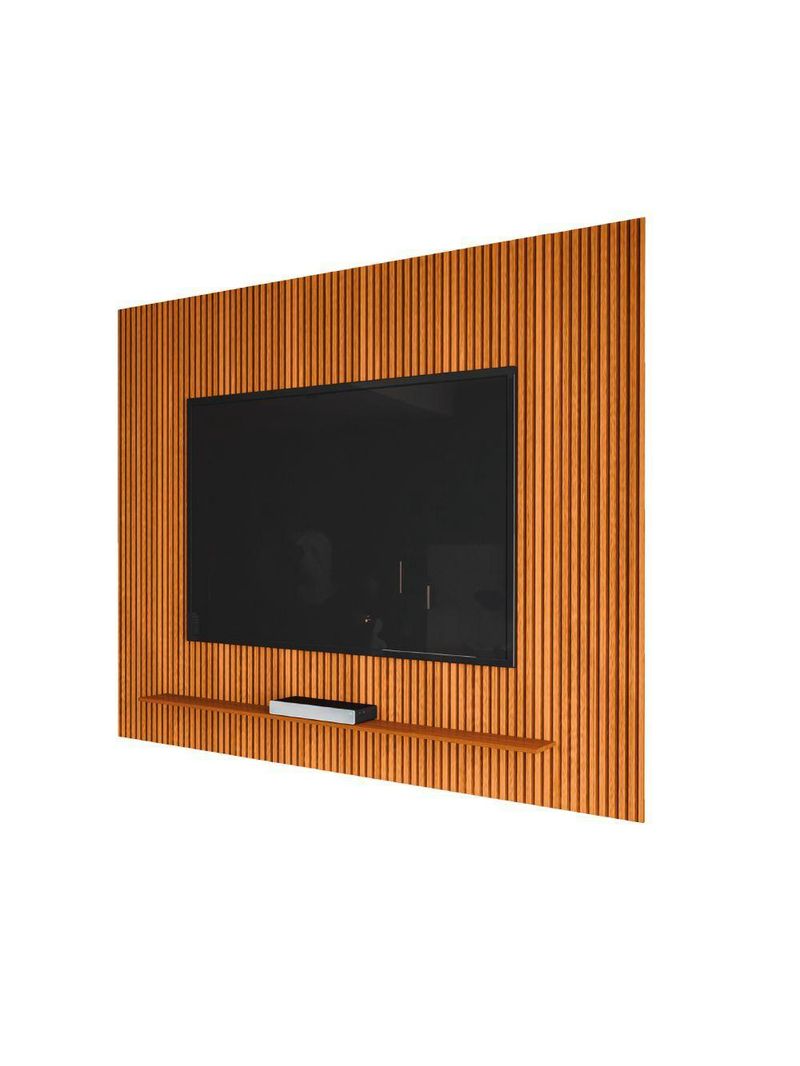 Painel Para Tv Até 75 Polegadas Ripado Impressão 3d Avante 1,79m Cedro Edn