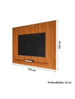 Painel Para Tv Até 75 Polegadas Ripado Impressão 3d Avante 1,79m Cedro Edn