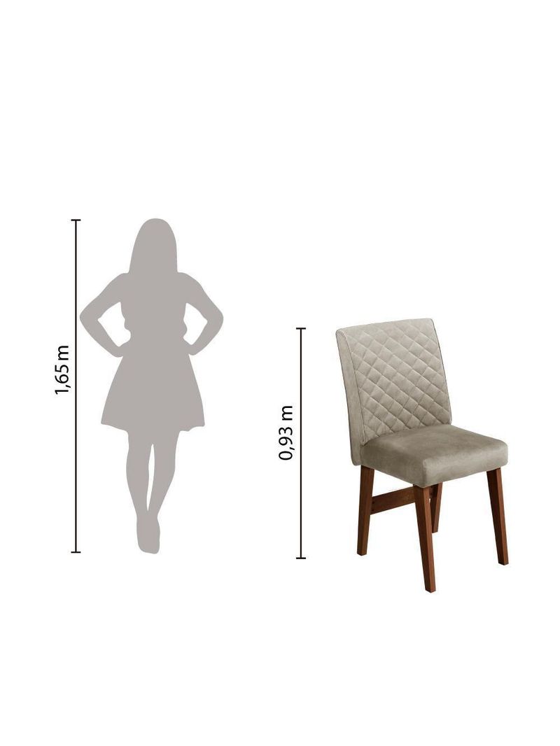 Mesa Sala De Jantar 4 Cadeiras Redonda 1,03m Cedro/Off White