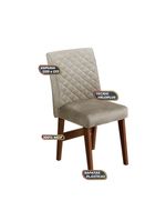 Mesa Sala De Jantar 4 Cadeiras Redonda 1,03m Cedro/Off White