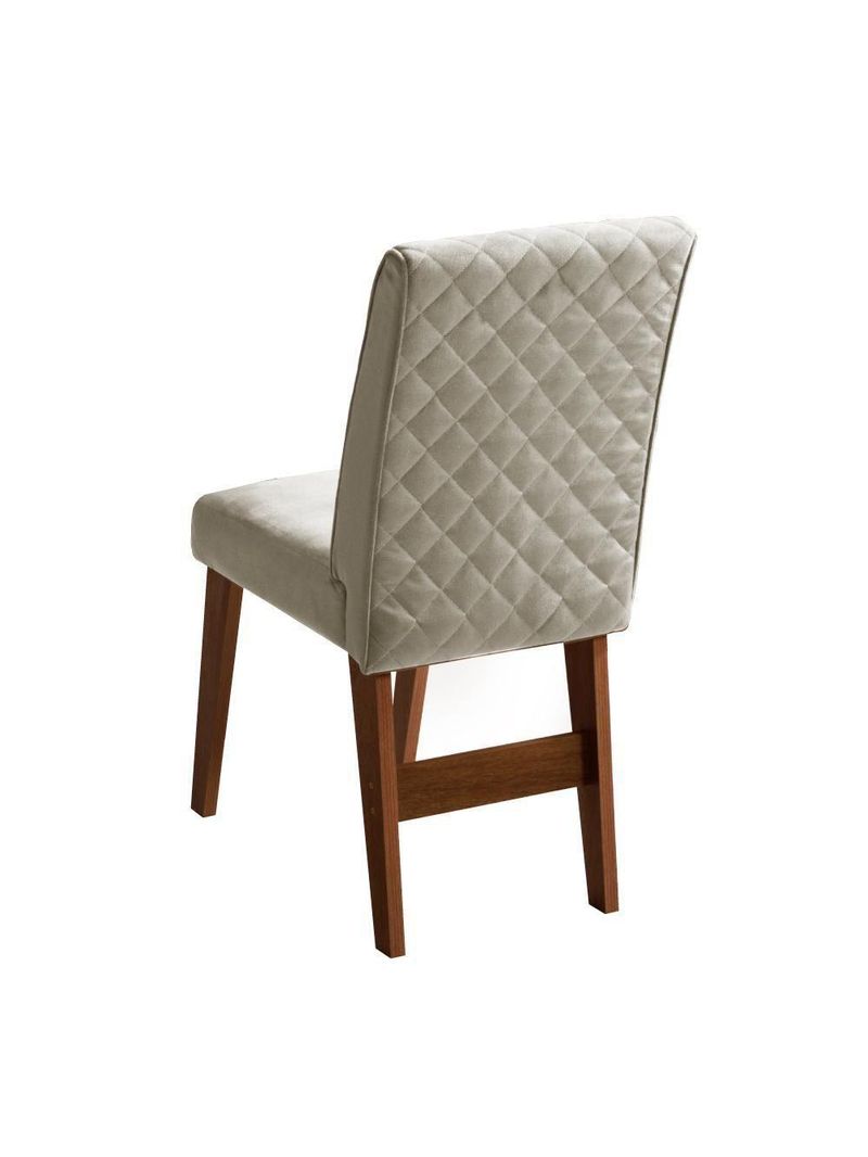 Mesa Sala De Jantar 4 Cadeiras Redonda 1,03m Cedro/Off White