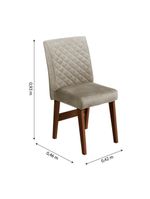 Mesa Sala De Jantar 4 Cadeiras Redonda 1,03m Cedro/Off White