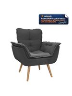 Kit 2 Poltronas Decorativas Dubai Para Sala Veludo Cinza Selmer