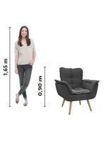 Kit 2 Poltronas Decorativas Dubai Para Sala Veludo Cinza Selmer