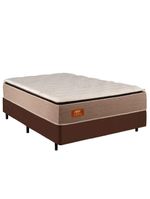 Cama Box Casal King Gazin Colchão Com Molas Ensacadas 193x203x72cm Azera Branco/bege