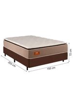 Cama Box Casal King Gazin Colchão Com Molas Ensacadas 193x203x72cm Azera Branco/bege