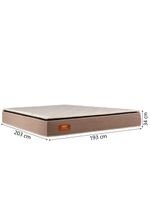 Cama Box Casal King Gazin Colchão Com Molas Ensacadas 193x203x72cm Azera Branco/bege