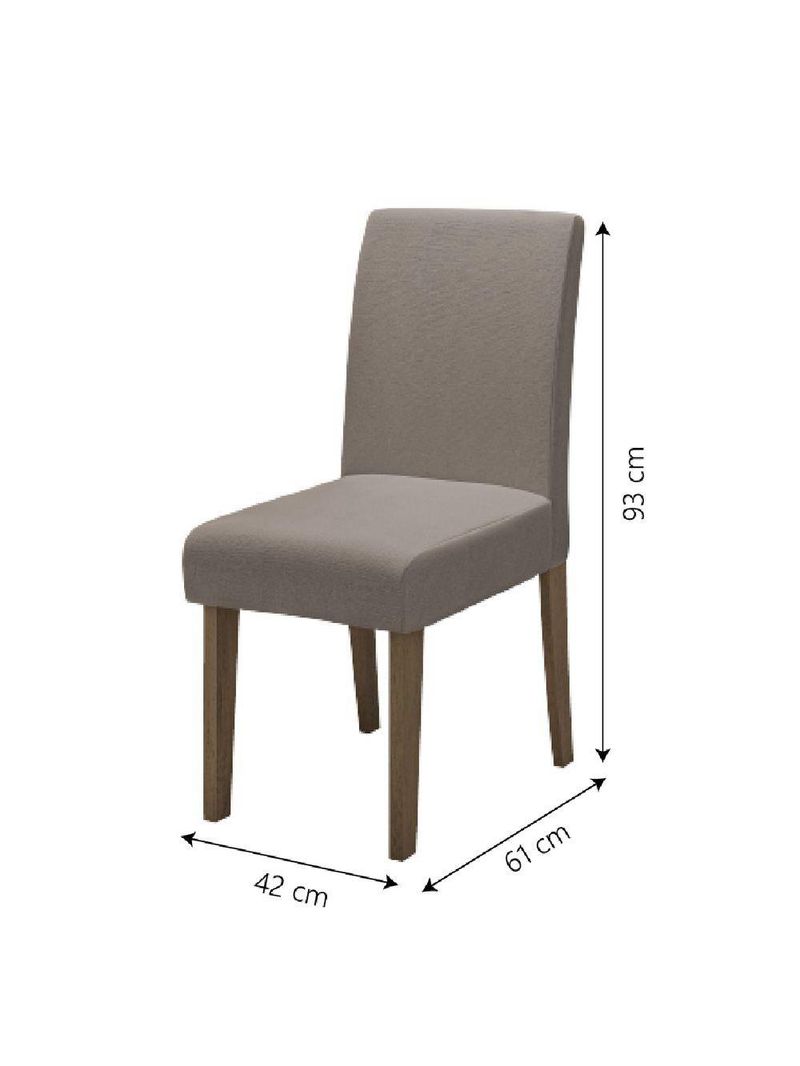 Conjunto de Mesa Sala de Jantar Miami  4 Cadeiras Trieste