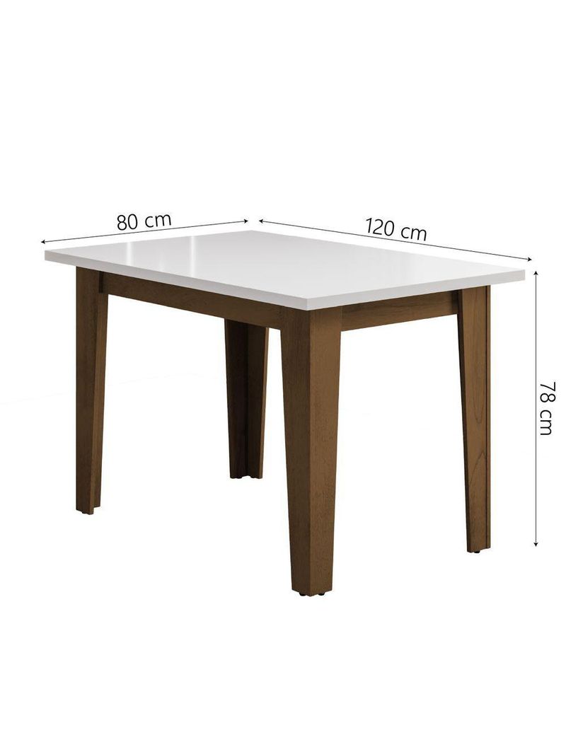 Conjunto de Mesa Sala de Jantar Miami  4 Cadeiras Trieste