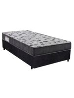 Cama Box Solteiro Suede + Colchão De Espuma D33 - Sereneprime - 88cm Preto