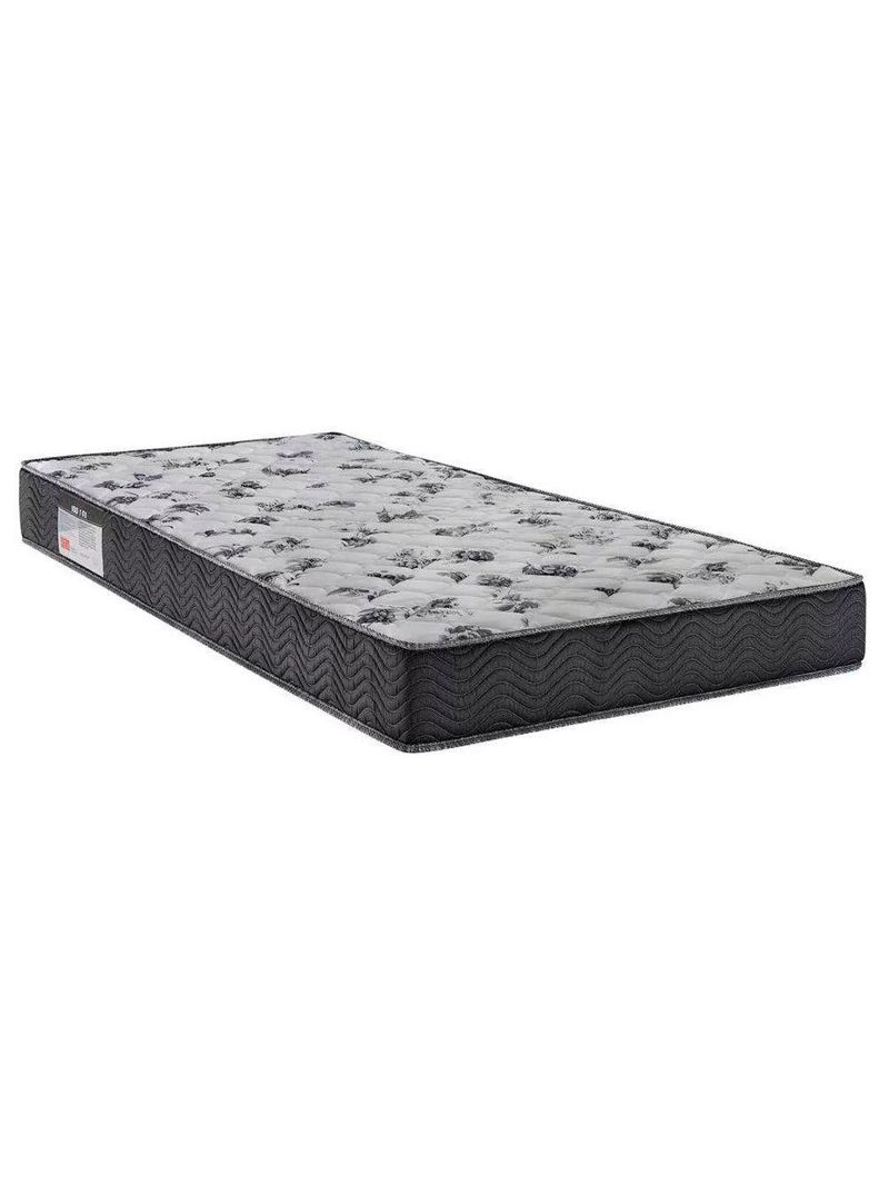 Cama Box Solteiro Suede + Colchão De Espuma D33 - Sereneprime - 88cm Preto