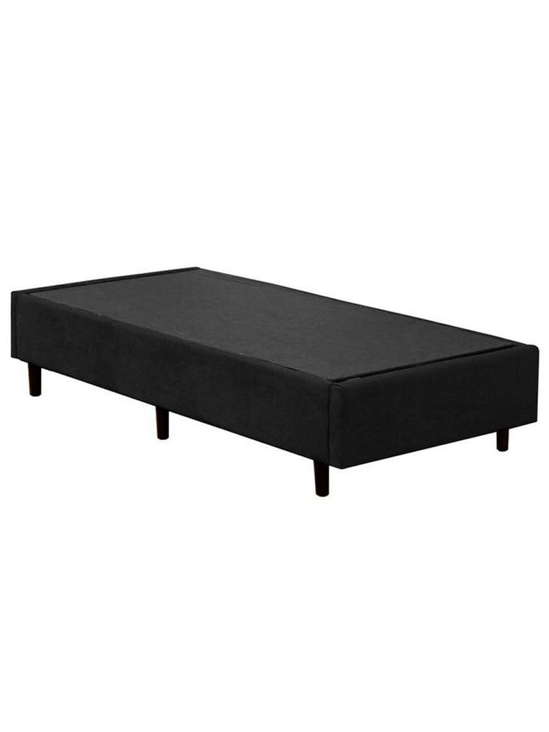 Cama Box Solteiro Suede + Colchão De Espuma D33 - Sereneprime - 88cm Preto