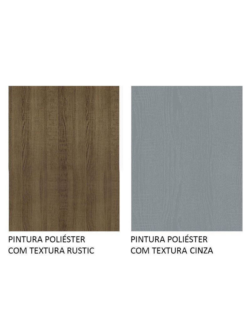 Armário De Cozinha Com Balcão E Paneleiro Rustic/Cinza