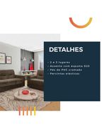 Sofá 2 e 3 Lugares Turin Suede Flash Estofados Marrom