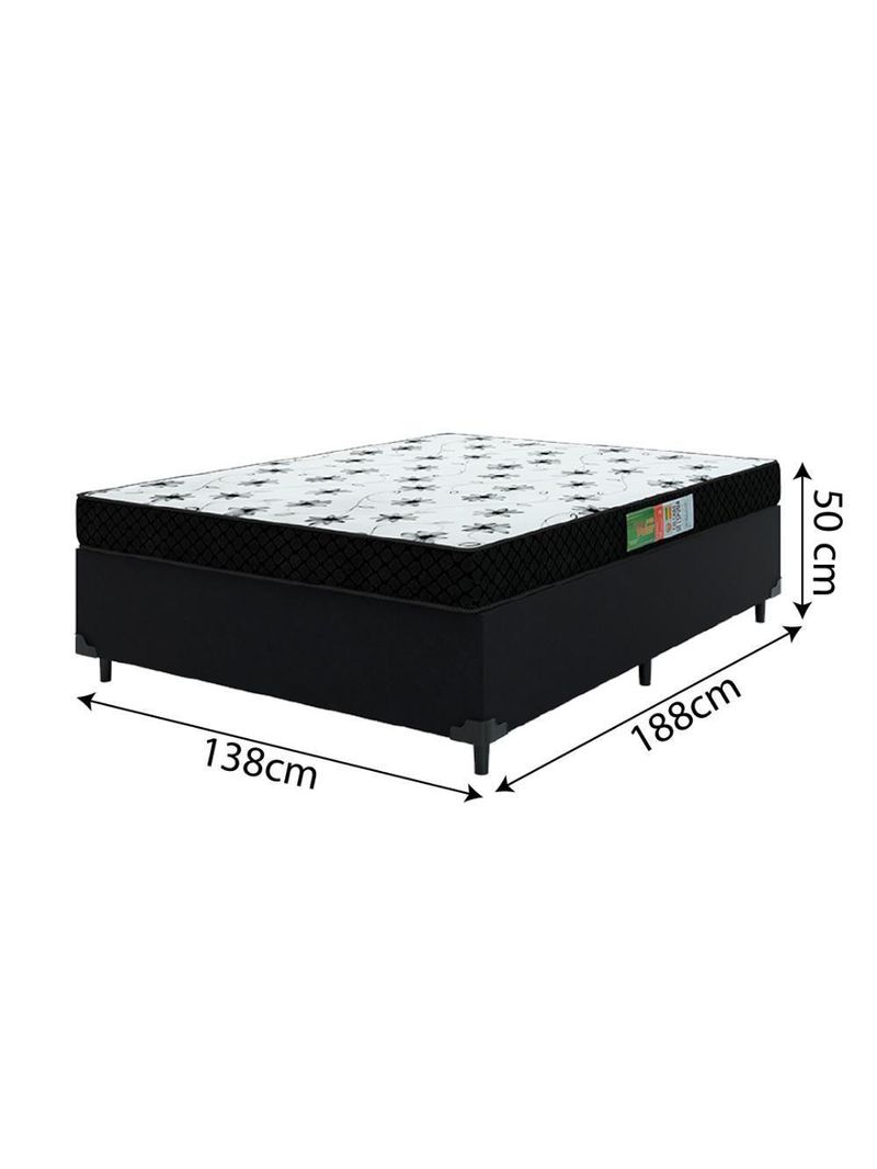 Cama Box Casal Colchão Espuma 138X188X50Cm Polar