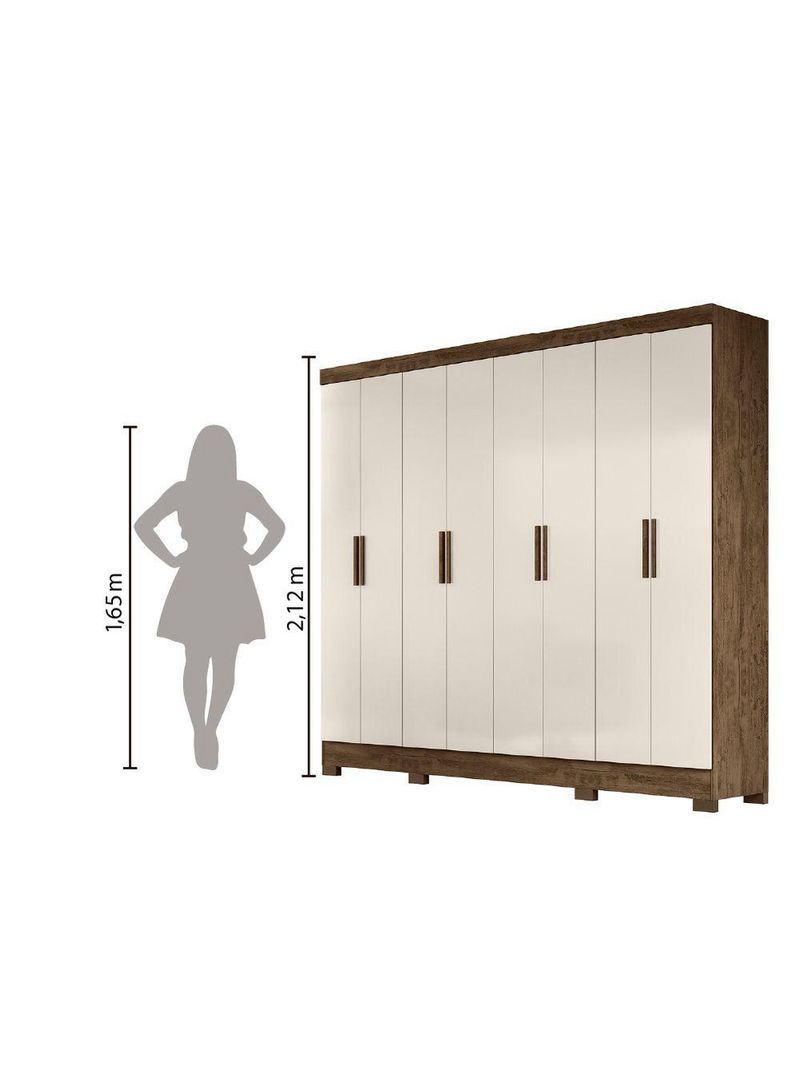 Guarda Roupas Casal 8 Portas 4 Gavetas Diplomata