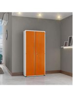 Armário Aço Escritório Fechadura 3 Prateleiras Ea302 Laranja