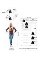 Cômoda Com Sapateira E Cabideiro Multiuso 5 Gavetas 1 Porta Imperial Zanzini Branco