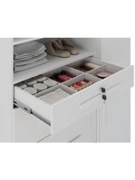 Cômoda Com Sapateira E Cabideiro Multiuso 5 Gavetas 1 Porta Imperial Zanzini Branco