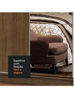 Guarda-roupa Casal Madesa Apolo 4 Portas De Correr Com Espelho Rustic