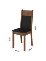 Conjunto Sala de Jantar Madesa - Mesa Tampo Vidro 6 Cadeiras