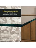 Conjunto Sala de Jantar Madesa - Mesa Tampo Vidro 6 Cadeiras