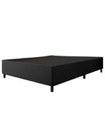 Cama Box Base Casal Queen 1,58m Suede Marsala Preto