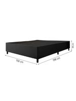 Cama Box Base Casal Queen 1,58m Suede Marsala Preto