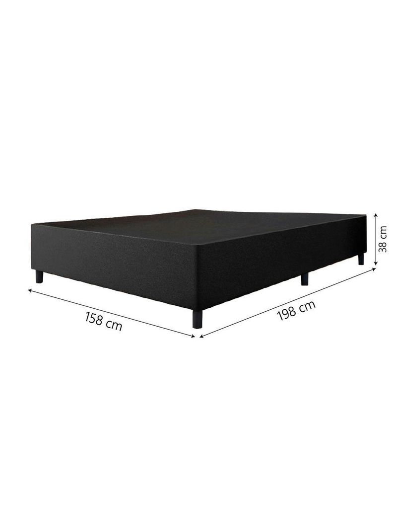 Cama Box Base Casal Queen 1,58m Suede Marsala Preto