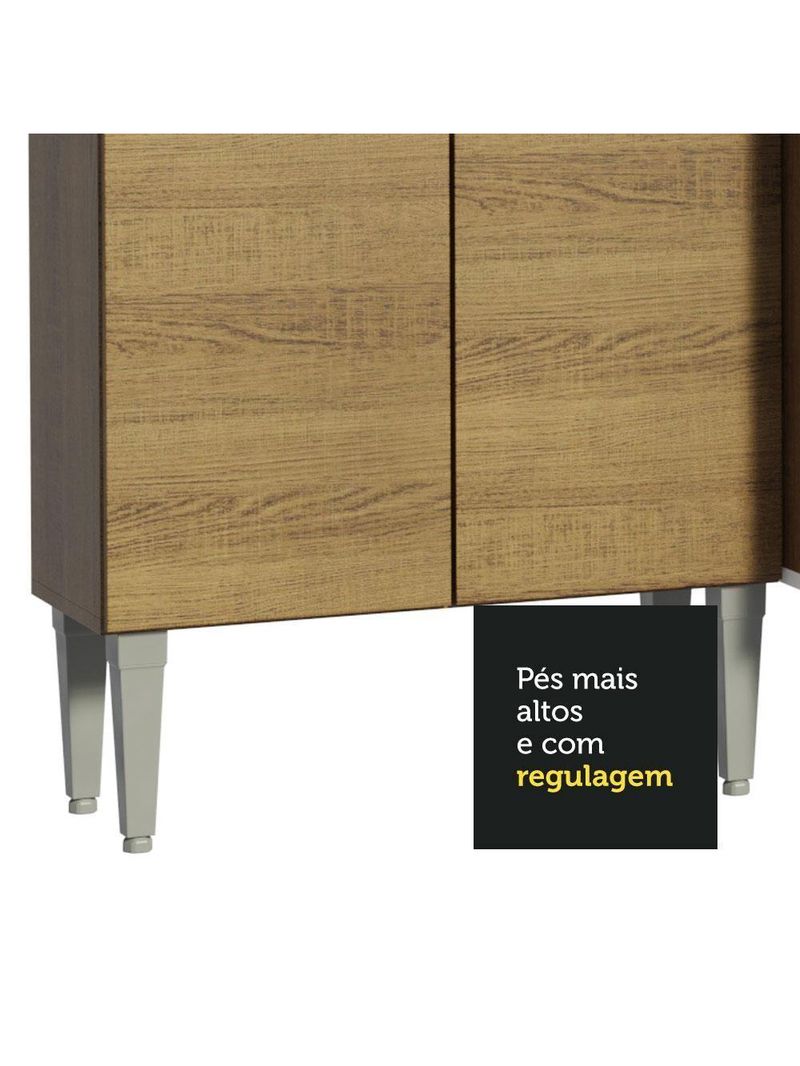 Armário De Cozinha Completa 325cm Rustic Emilly Madesa 02 Rustic