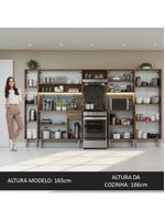 Armário De Cozinha Completa 325cm Rustic Emilly Madesa 02 Rustic