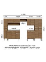 Armário De Cozinha Completa 325cm Rustic Emilly Madesa 02 Rustic