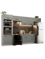 Cozinha Completa 350001 Com Armário E Balcão Branco/Cinza