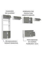 Cozinha Completa 350001 Com Armário E Balcão Branco/Cinza