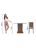 Conjunto Sala de Jantar Maya Mesa com 4 Cadeiras – Madesa