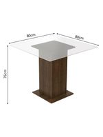 Sala de Jantar Magda – Mesa com Tampo de Vidro e 4 Cadeiras – Madesa